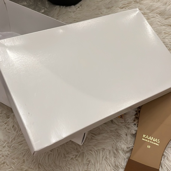 Kaanas Key Largo Sandal Tan Sand Braid Boho Slide Open Toe Shoe Resort Heel - Picture 6 of 6